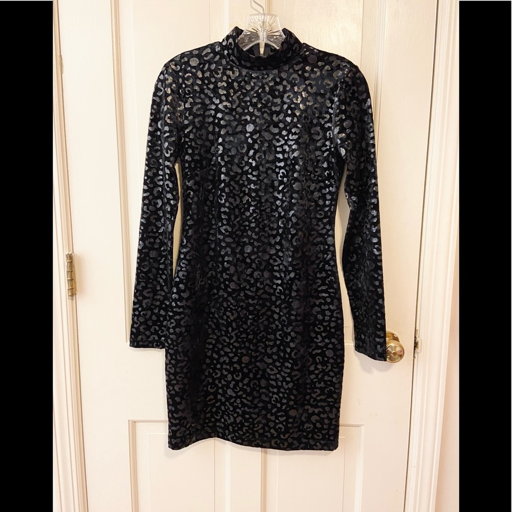 NWT 525 America black leopard anthropologie dress